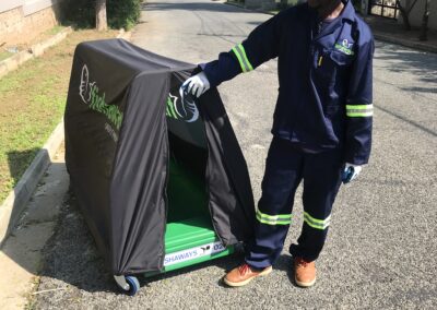 Informal recycling trolley accommodation cover