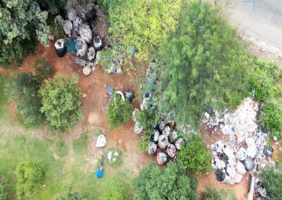 Informal recycling camp - Site before rehabilitation